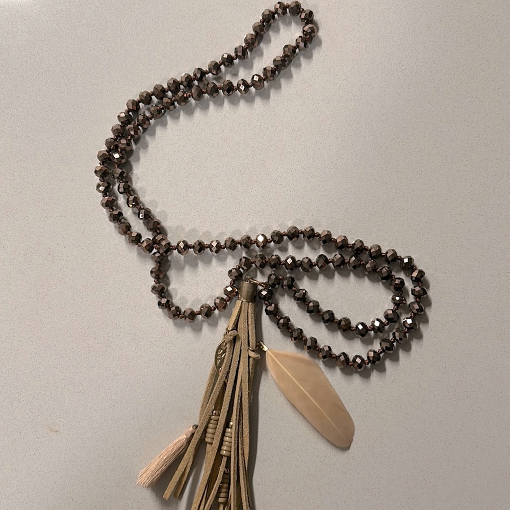 Boho style beaded necklace